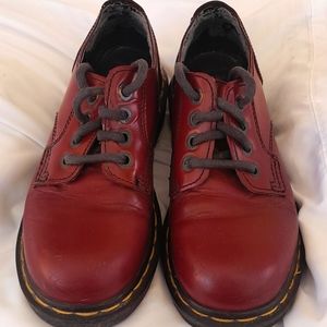 Vintage Womens Red Doc Martens Patton Leather Shoes Size 8 US Size 6 UK